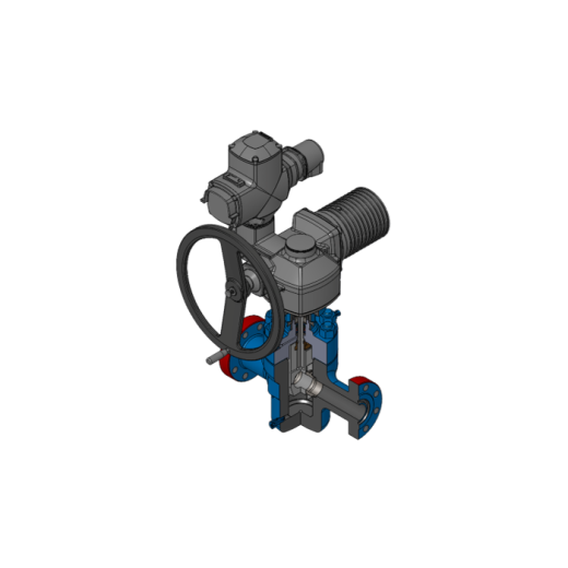 Задвижка шиберная с электроприводом